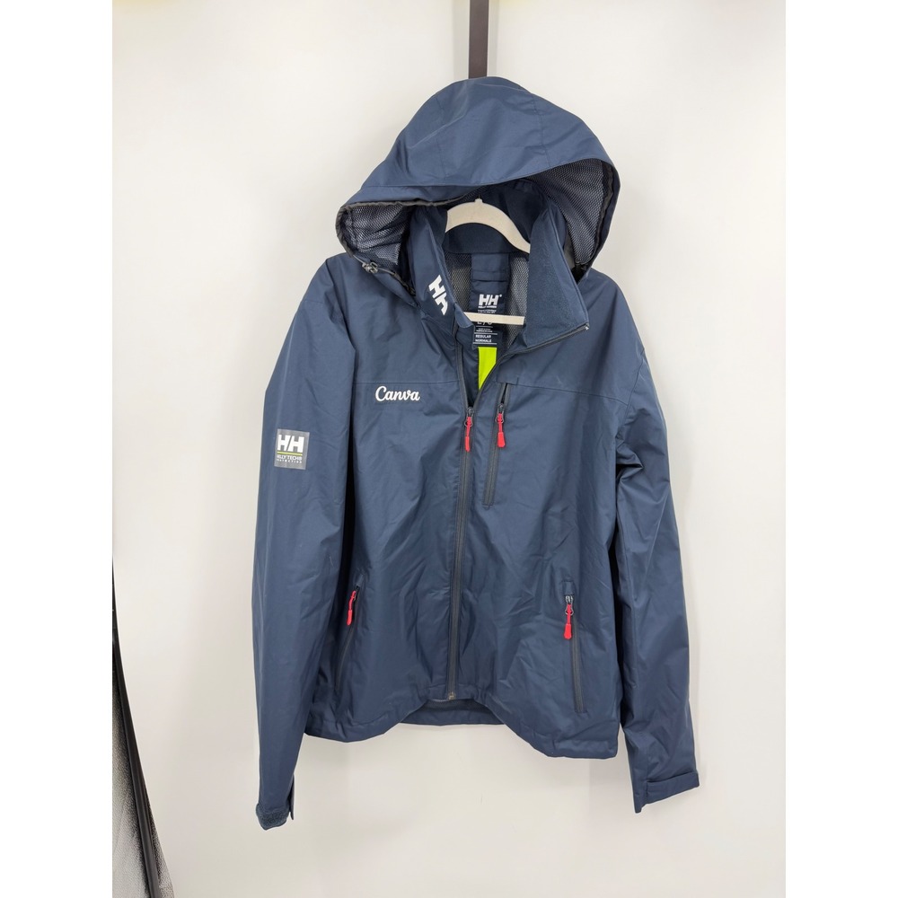 Helly Hansen Helly Tech Protection hooded crew Jacket L Navy Blue Canva 33875